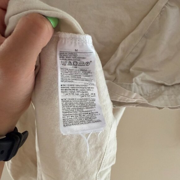 Old Navy Ruffle Sleeve Cotton Tee Womens Medium Casual Lightweight Office Blouse - Picture 5 of 6